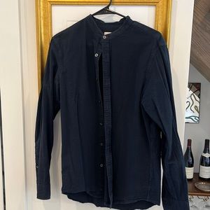Club Monaco collarless shirt